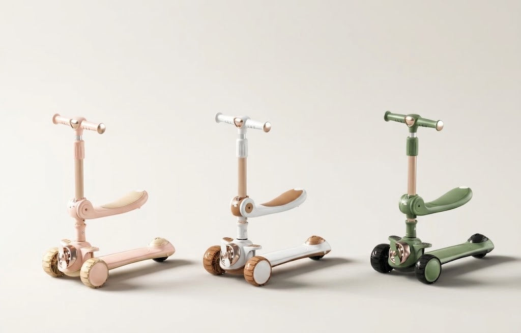 2-in-1 Convertible Kids Kick Scooter with Foldable Seat