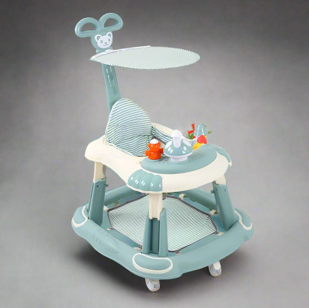 Interactive Baby Walker with Sunshade & Activity Tray