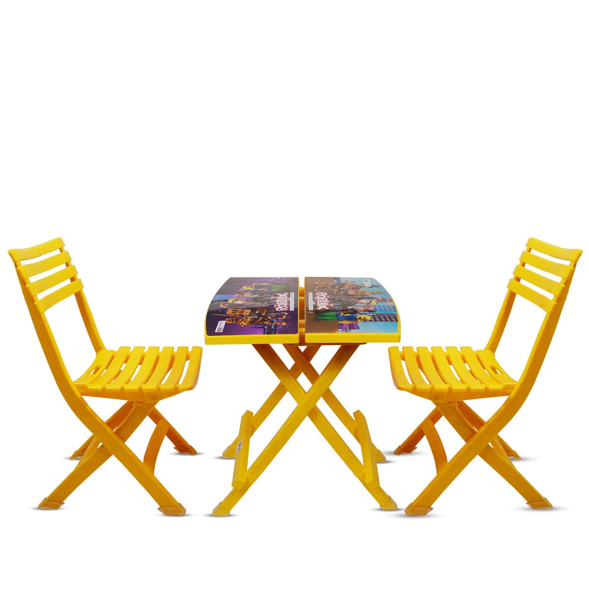 Yellow Foldable Kids Table Set