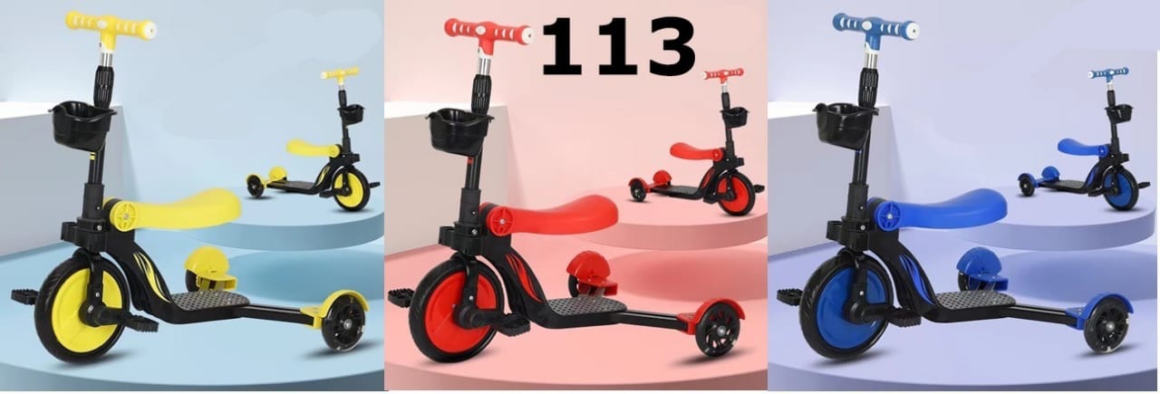 Convertible 3-in-1 Kids Kick Scooter