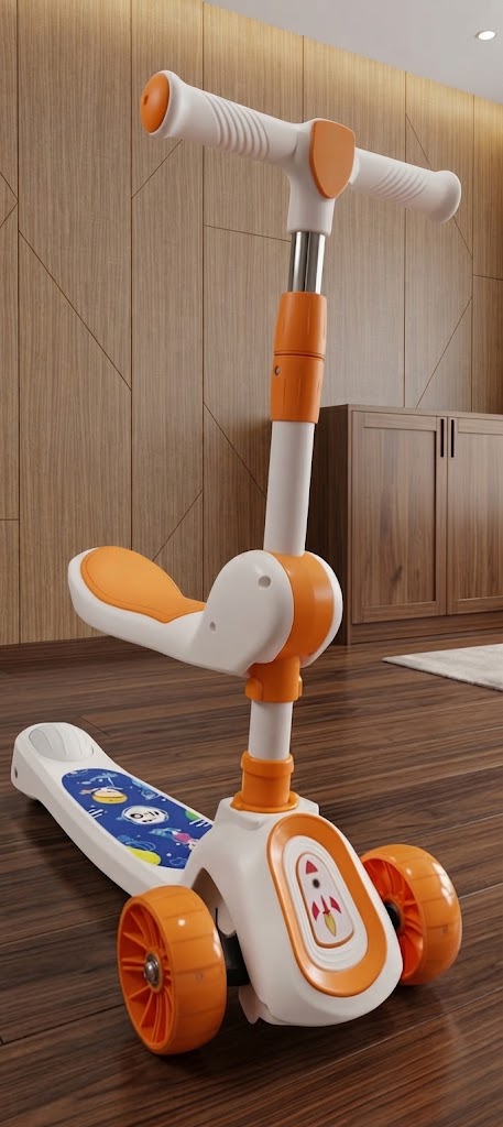 3-in-1 Foldable Kids Scooter with Seater