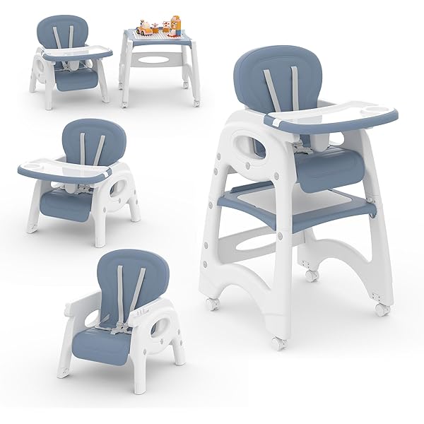 4-in-1 Convertible Baby High Chair & Study Table