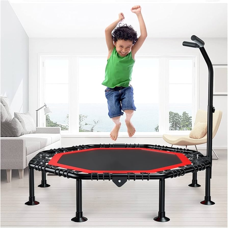 Hexagonal Fitness Fitness Trampoline with Stability Bar