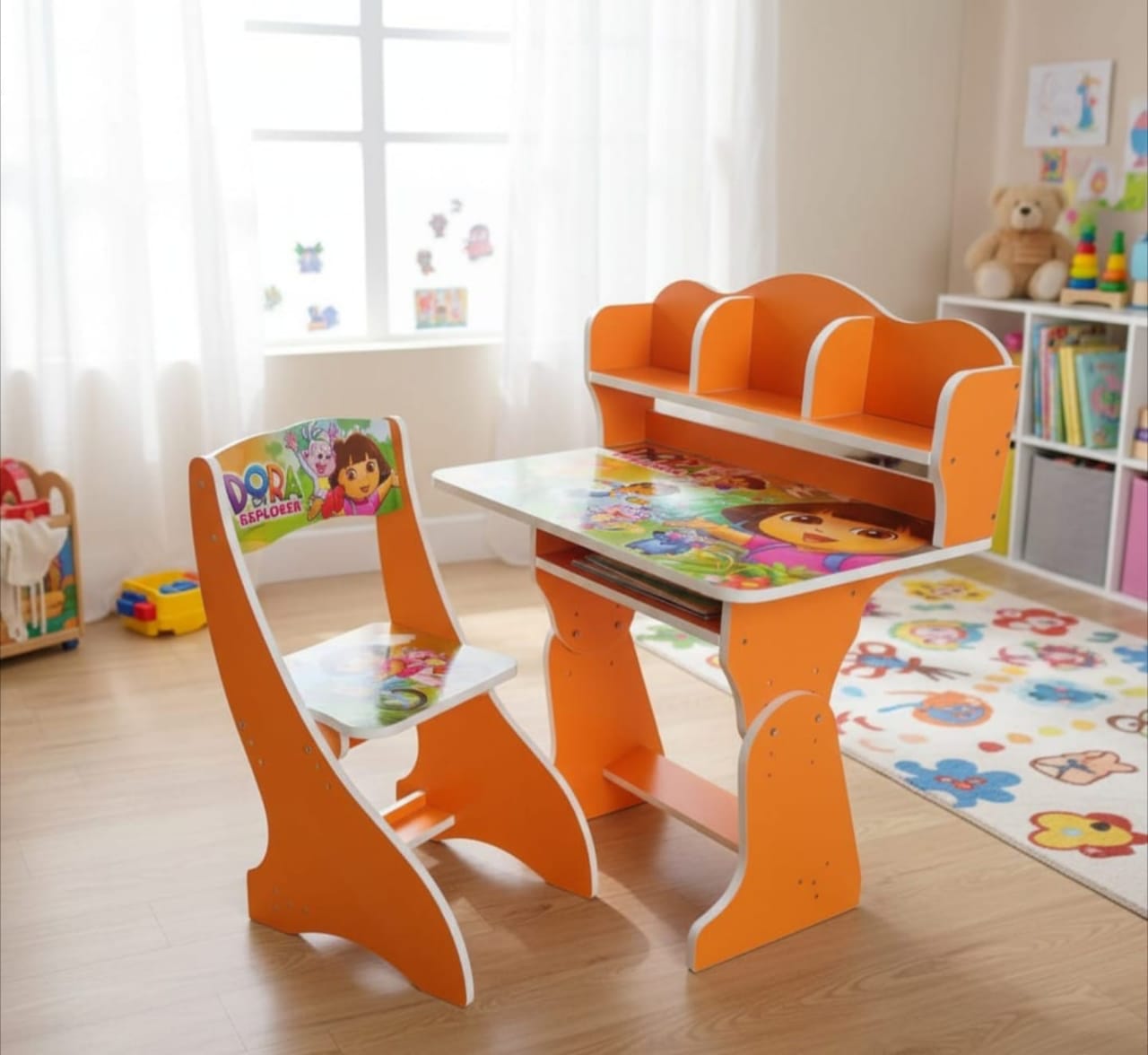 Doraemon Blue Kids' Study Desk & Chair Set