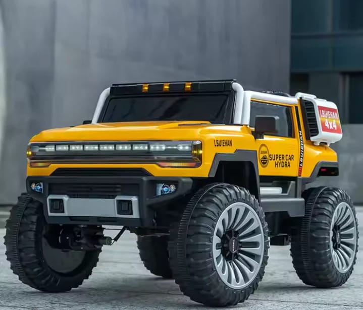 Yellow Heavy-Duty Kids Jeep