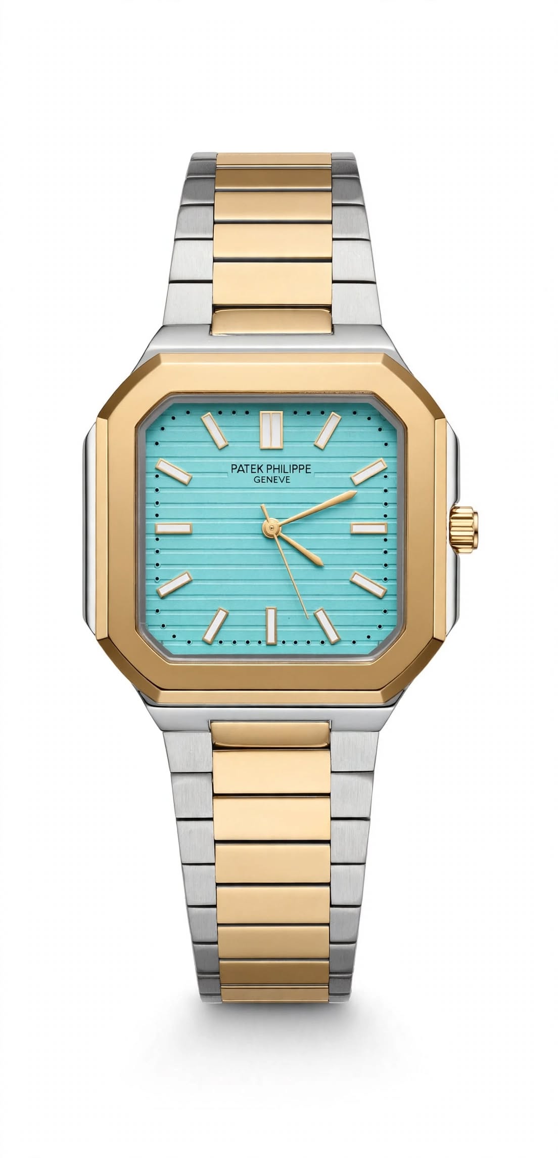 Patek Philippe Geneve Cubitus Tiffany Blue Dial - Two-Tone Square Watch