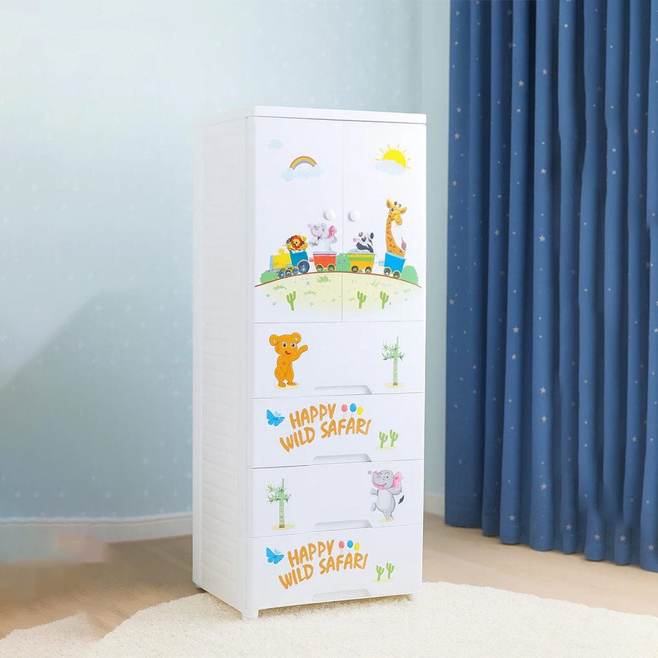 Kids Safari Storage Cabinet with Drawers