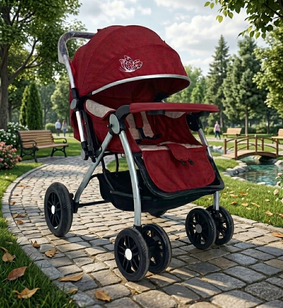 Red Butterfly Baby Stroller
