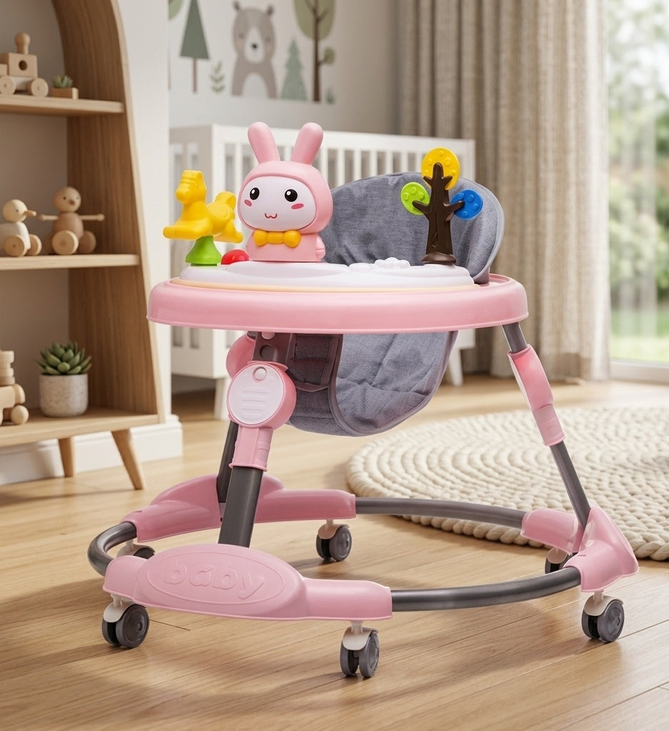Pink Interactive Baby Walker