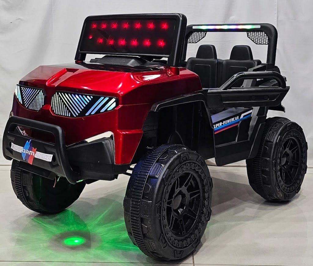 Performance 4x4 Kids Electric Jeep - Metallic Red