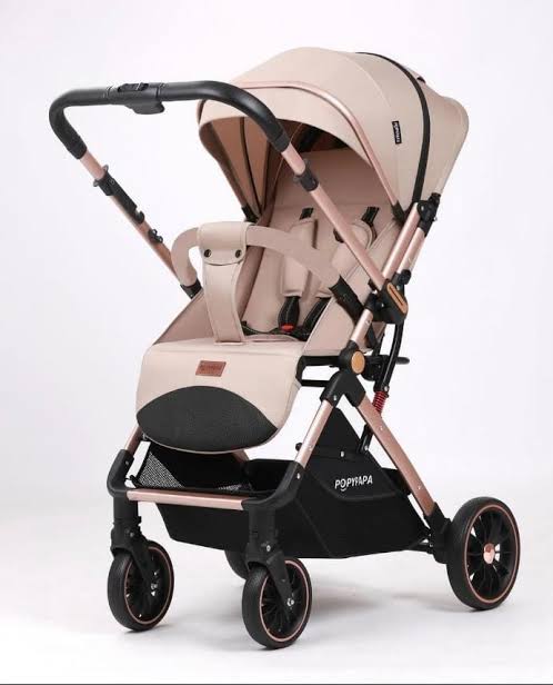 Premium Beige Baby Stroller