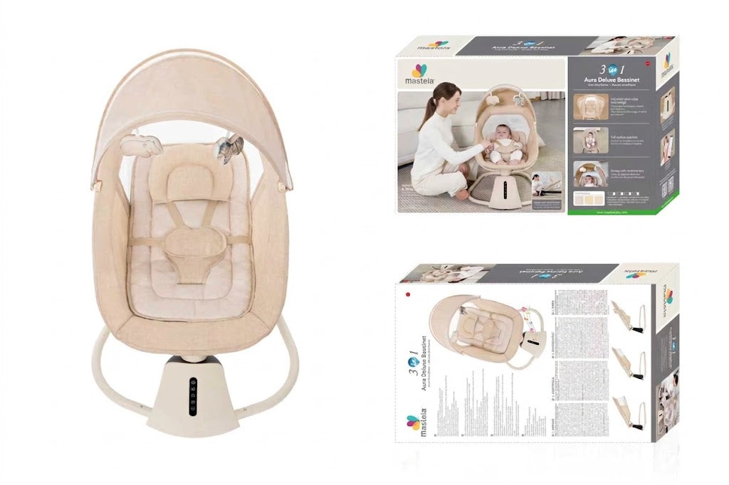Mastela Aura Deluxe 3-in-1 Bassinet, Rocker, and High Chair Seat