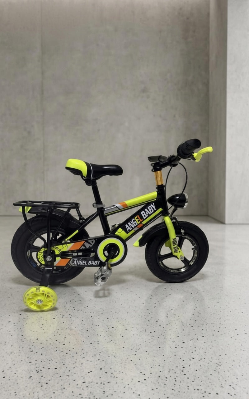Angel Baby Kids Cycle (Black & Neon Yellow)