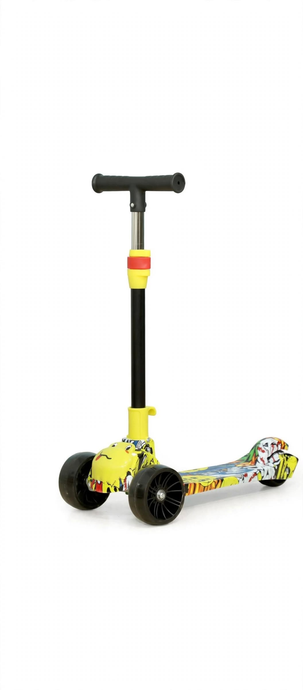 Model 305 Kids Scooter - Cartoon Graffiti 3-Wheel Kick Scooter
