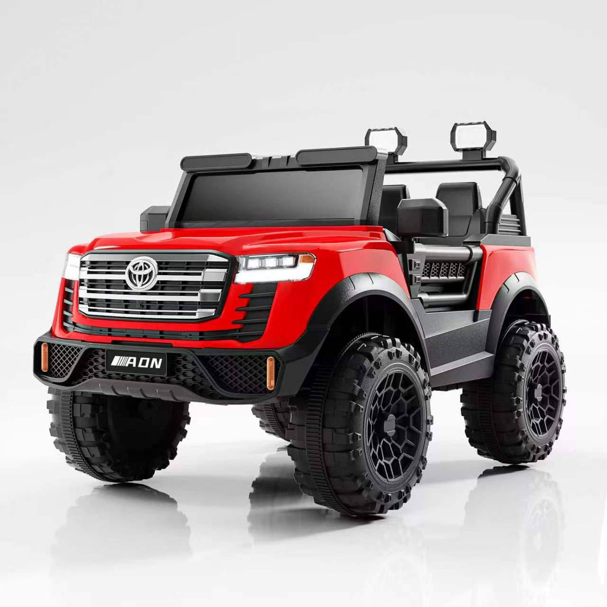 AON Toyota Land Cruiser Style Kids Ride-On Jeep - 12V 4x4 Electric Off-Road SUV