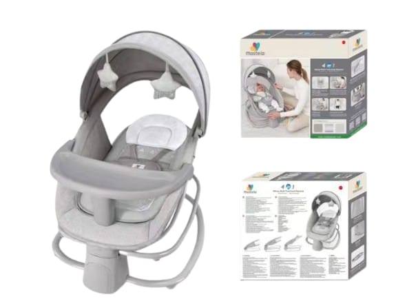 Mastela 4-in-1 Deluxe Baby Swing Rocker with Tray