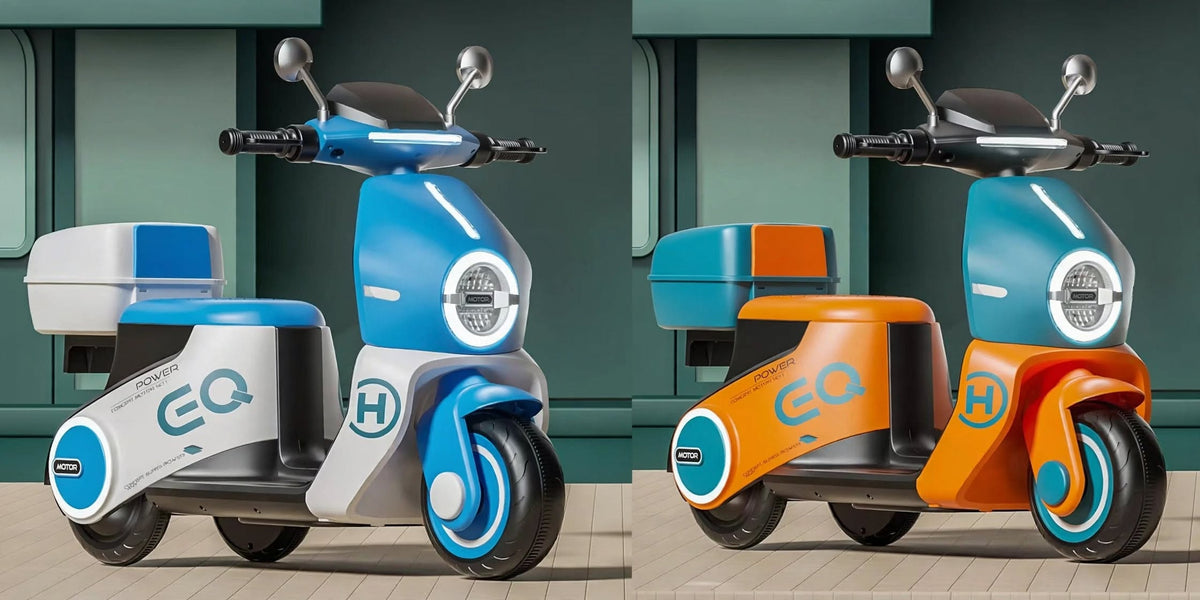 EQ Power - Kids Electric Scooter with Halo LED Light & Storage Box (2 Colors)