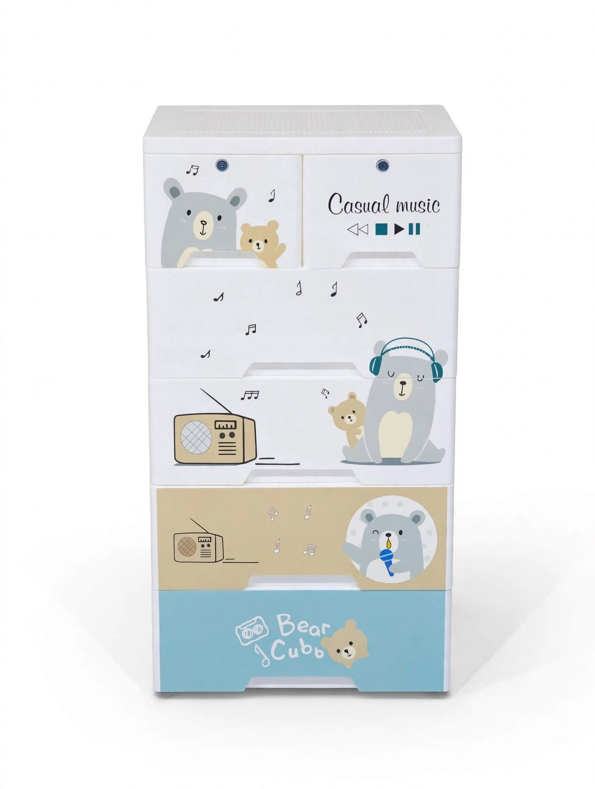 BabyZone 5 Drawer Cupboard - Bear Cubb