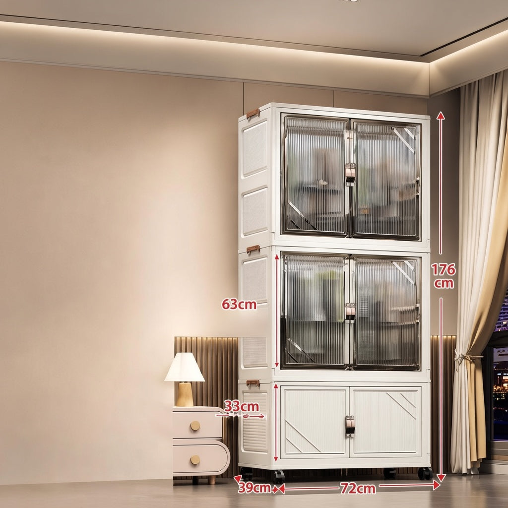 Modern White Storage Cabinet (KSH-12 Style)
