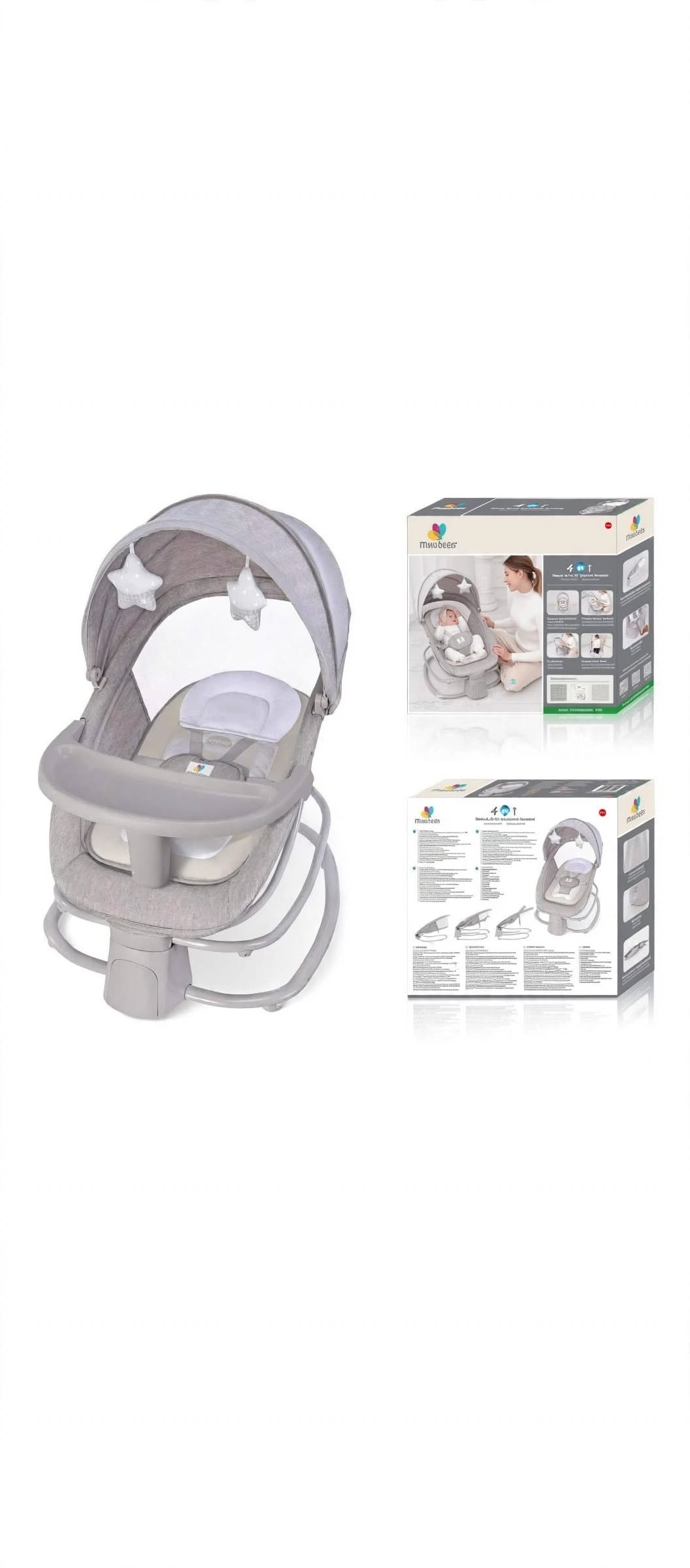 Mastela Model 8114 - 4-in-1 Rocker with Feeding Tray