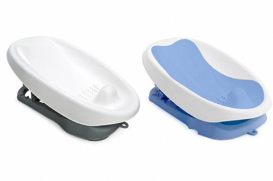 Baby Bath Support Seat – White & Blue