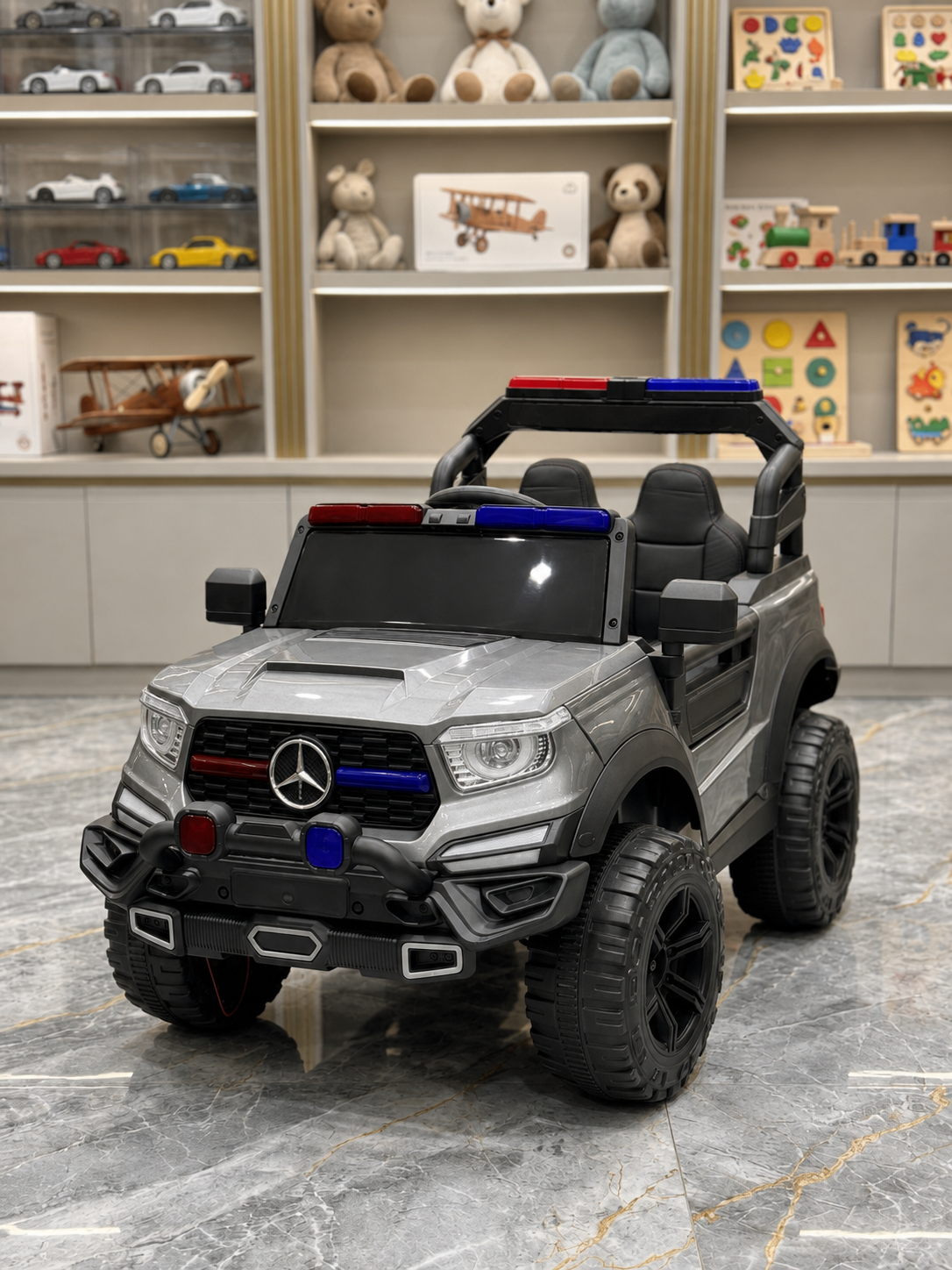 Mercedes G-Class Style Kids 4x4 Ride-On Police Car
