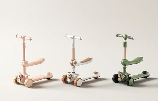 2-in-1 Convertible Kids Kick Scooter with Foldable Seat