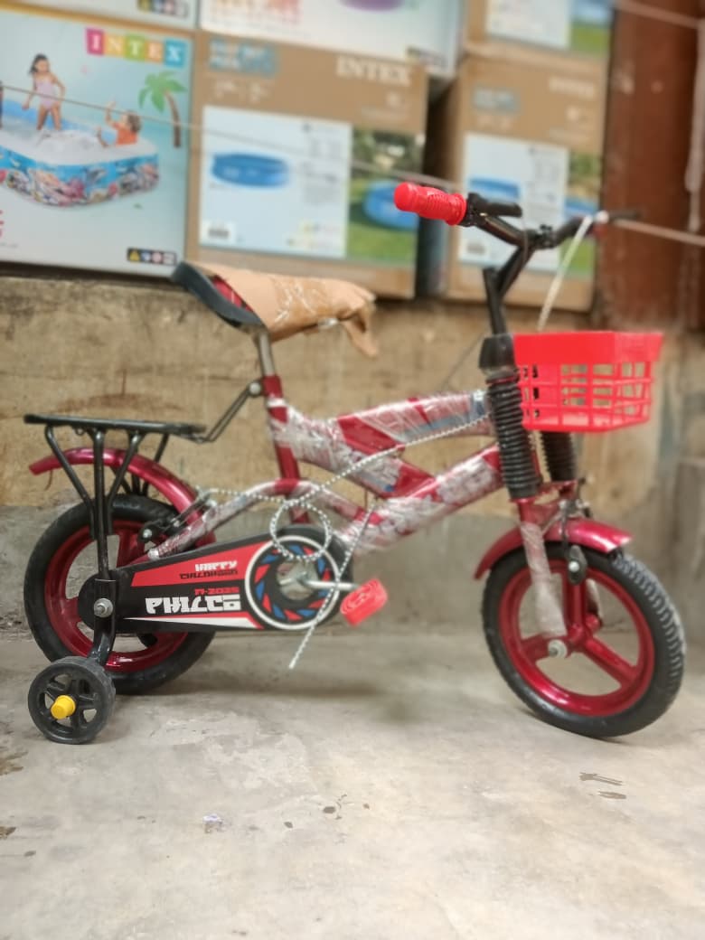 Kids Red Bicycle with Training Wheels