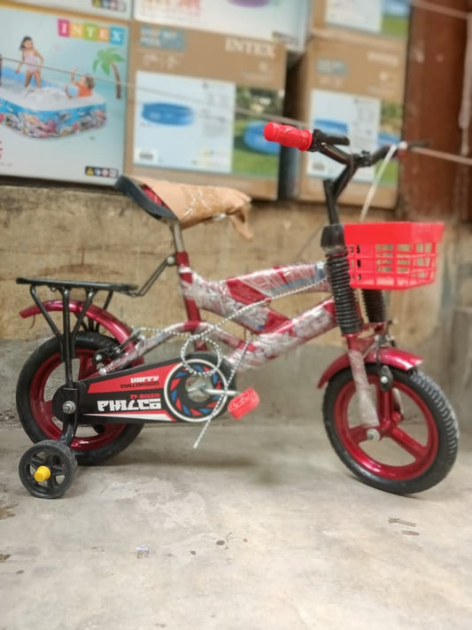 Kids Red Bicycle with Training Wheels