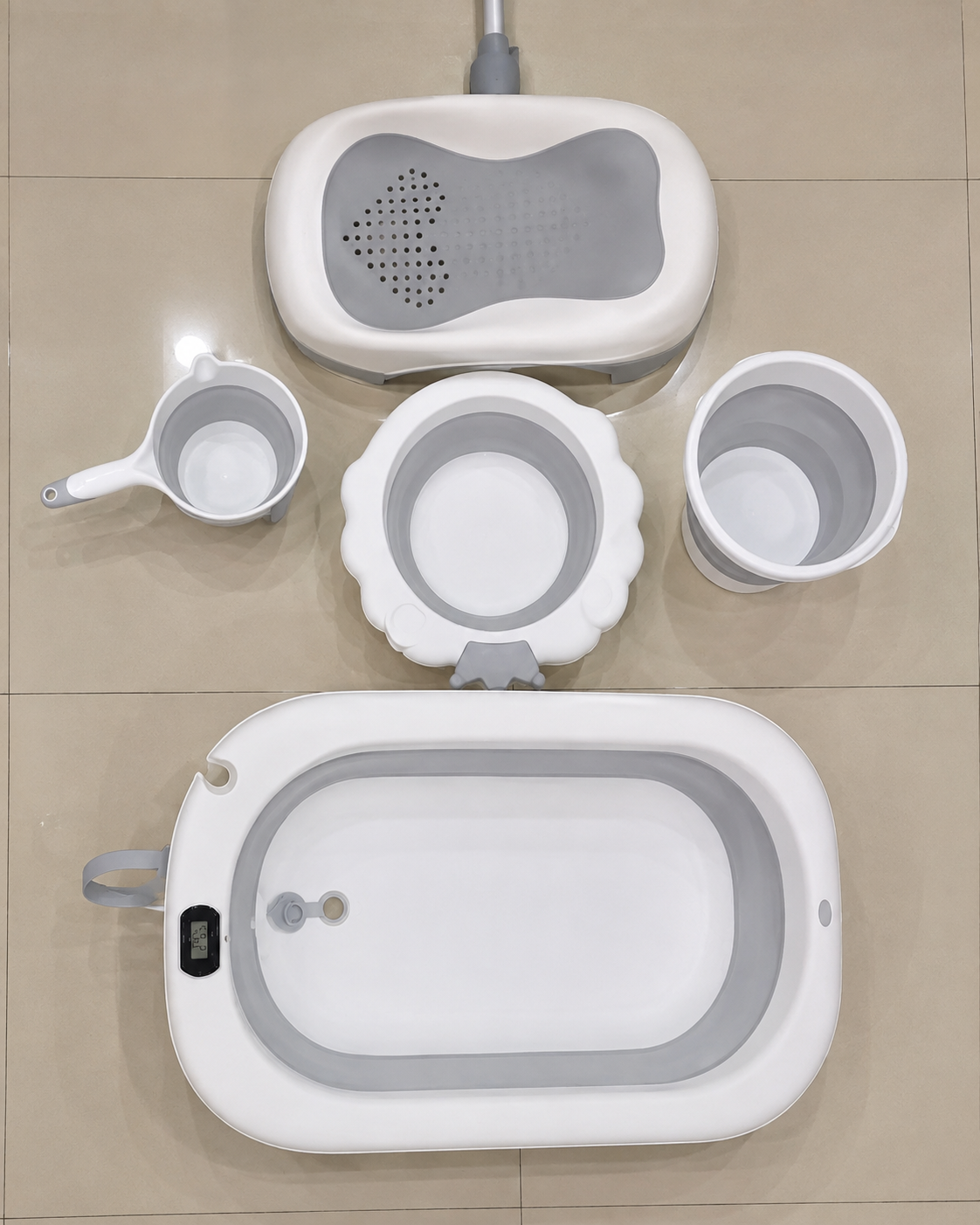 Baby Folding Bath Tub Set