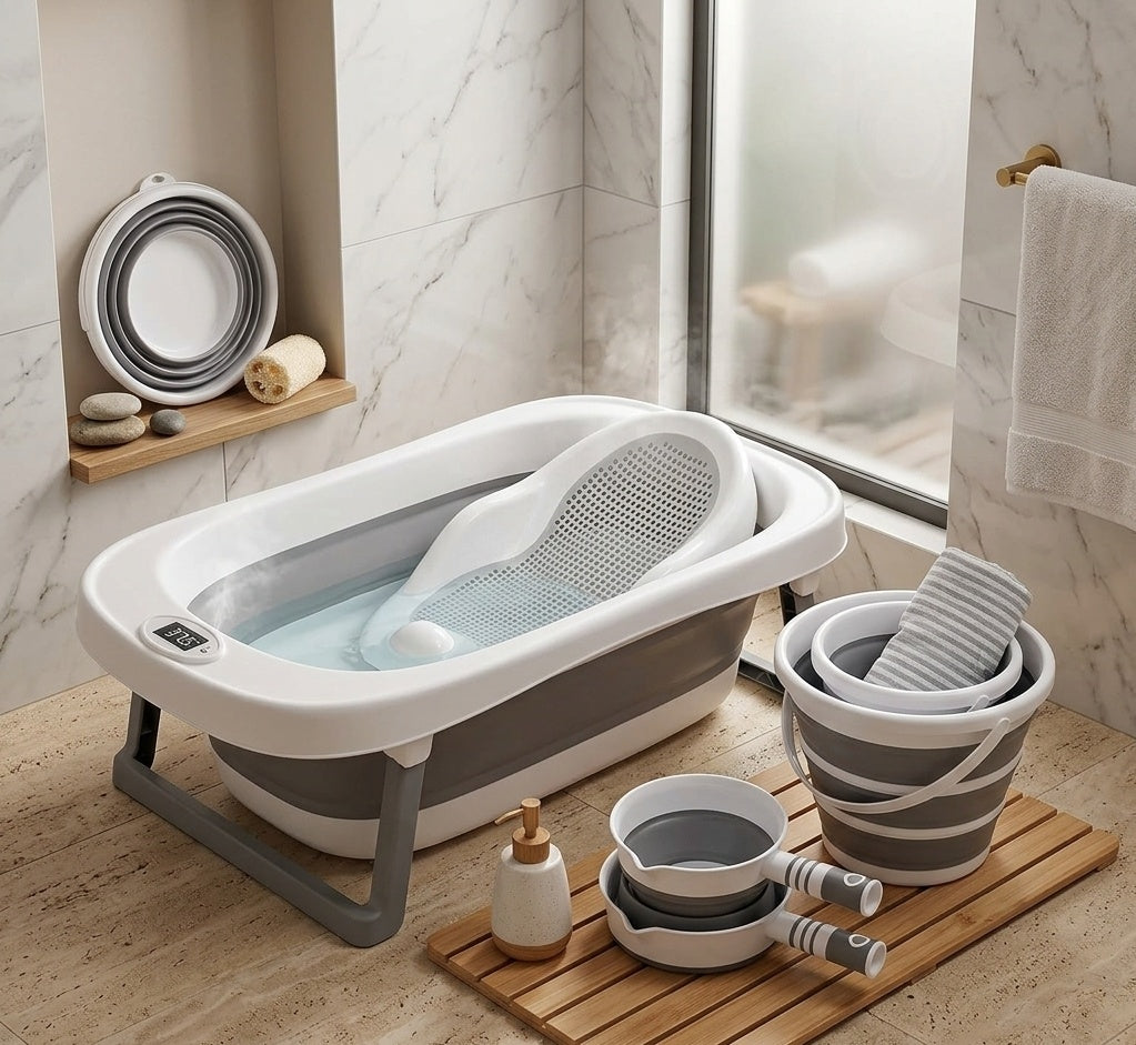 Foldable Baby Bathtub Set