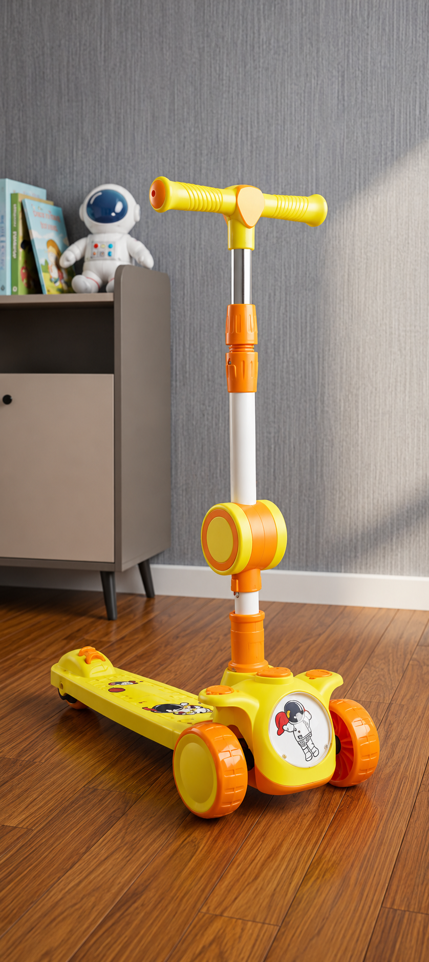 Yellow & Orange Kids 3-Wheel Scooter