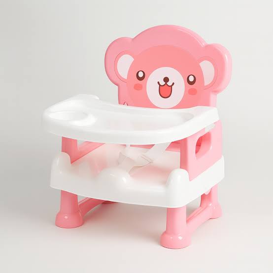 Pink Bear Baby Dining Chair