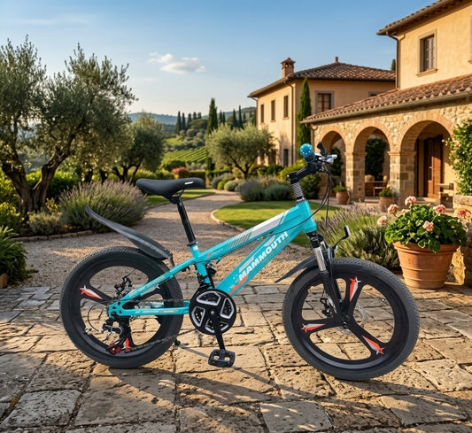 Sporty Teal Mountain Bike with Mag Wheel