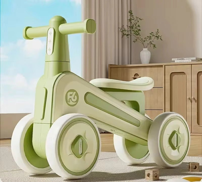 Toddler Balance Bike & Four-Wheel Ride-On Toy