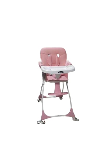 Pink Foldable Baby High Chair