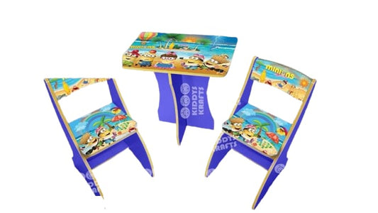 Kids Minions Theme Table & Chair Set