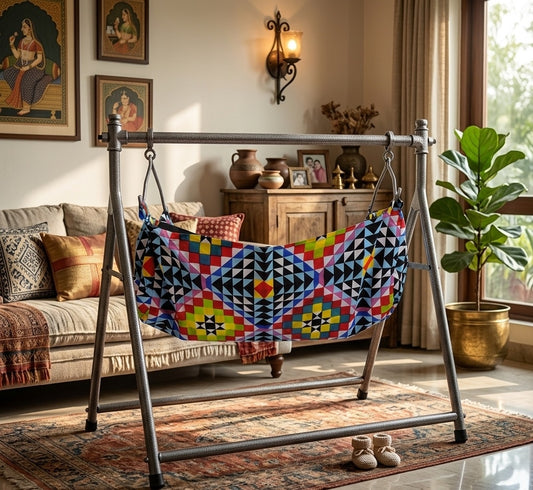 Traditional Patterned Baby Cradle Swing