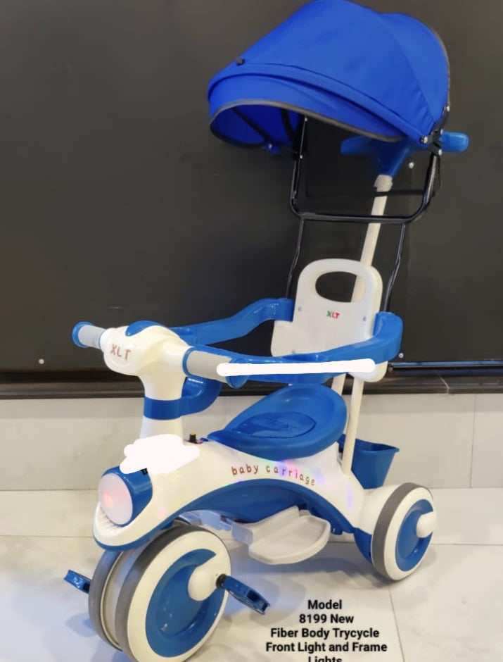 Kids Blue LED Canopy Tricycle