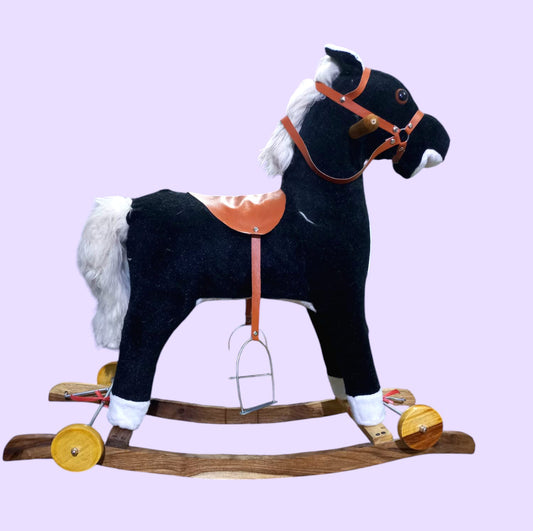 Premium Wooden Rocking Horse – Black