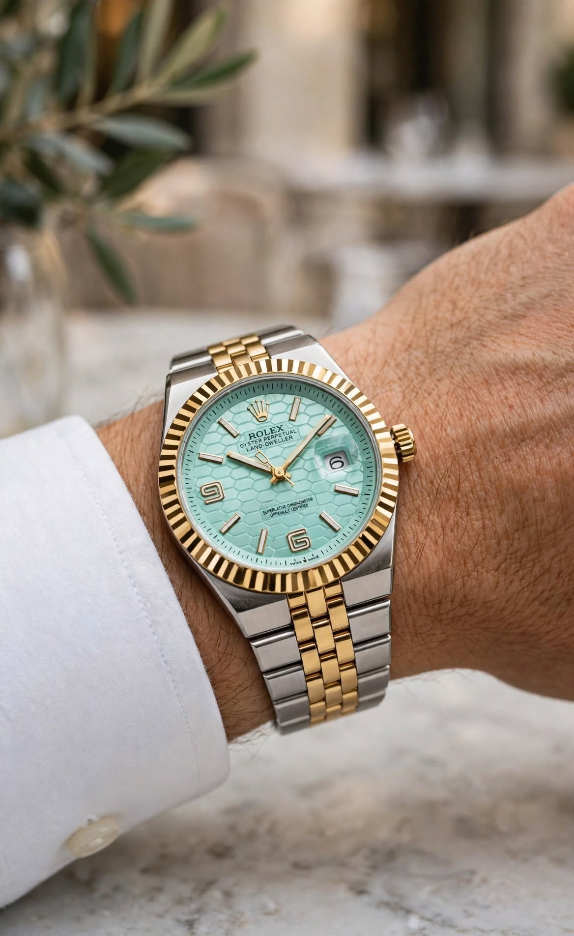 Rolex Land-Dweller Homage - Tiffany Honeycomb Two-Tone Edition