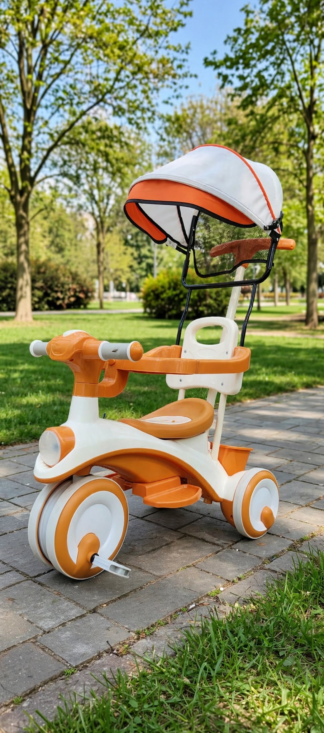 Baby Tricycle with Canopy & Parent Handle