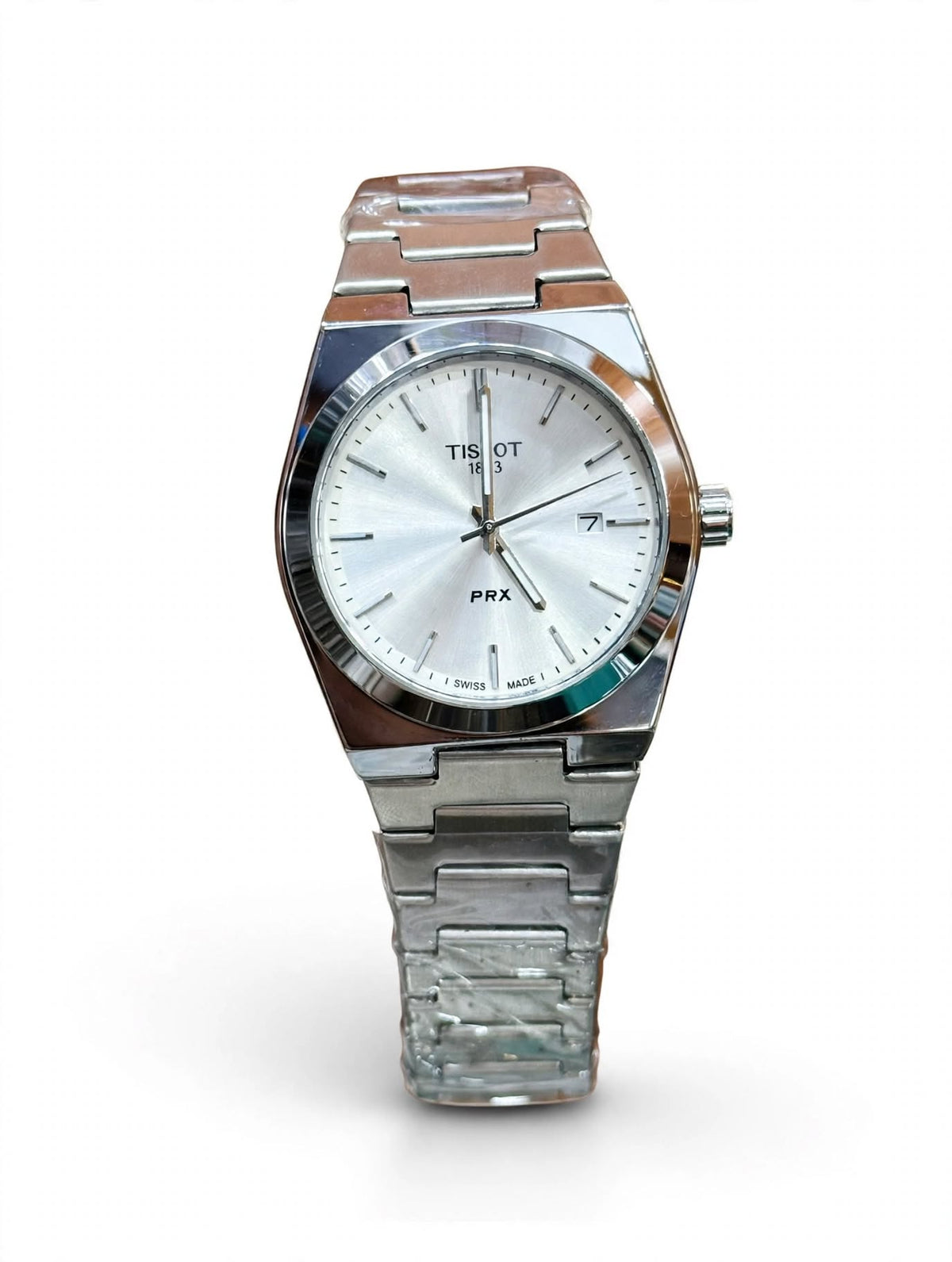 Tissot PRX - Silver Sunburst Dial with Date - Full Silver Stainless Steel