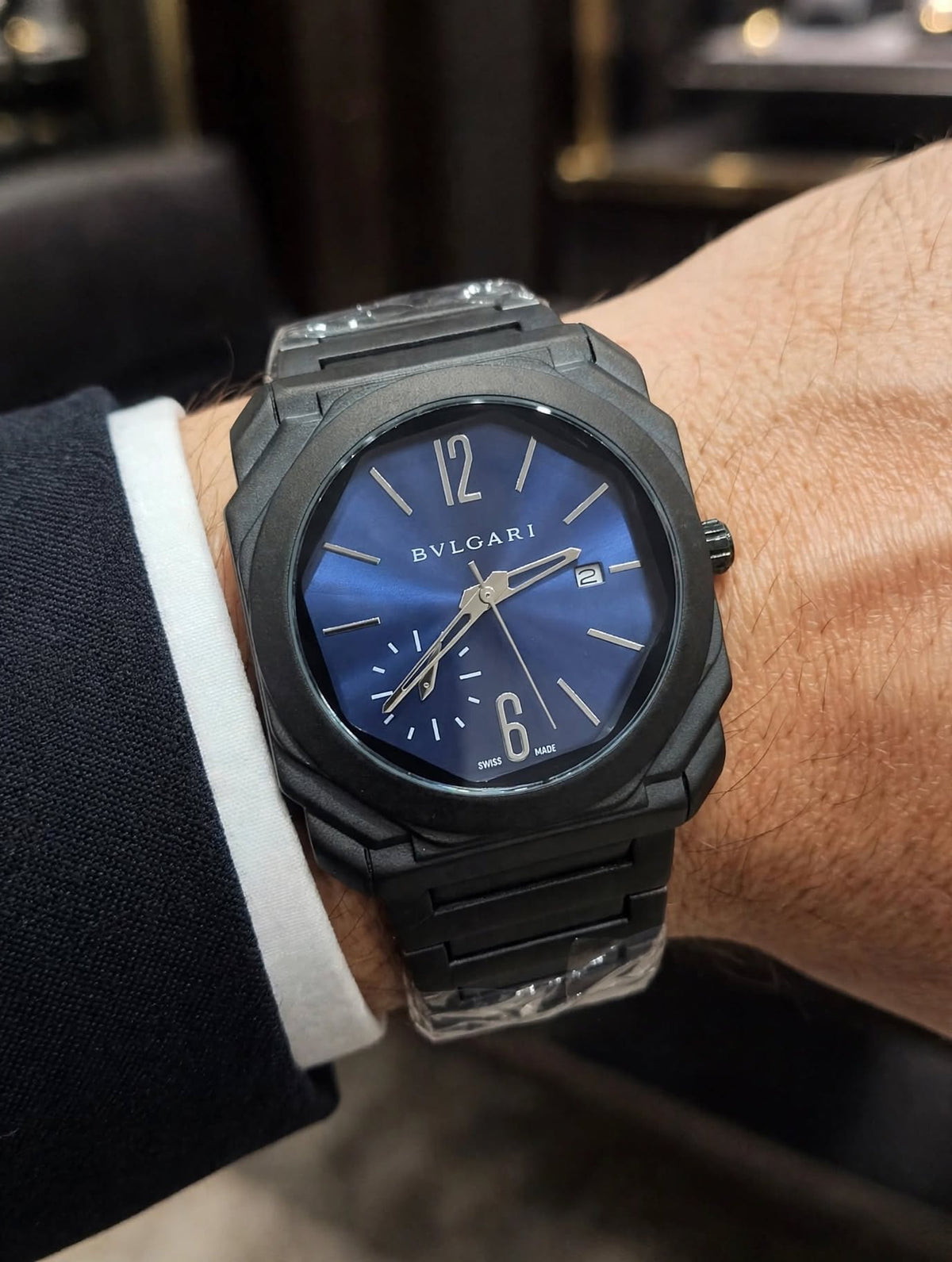 Bvlgari Octo - Black Edition with Royal Blue Sunburst Dial