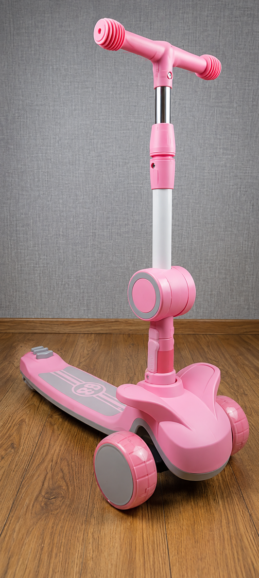 Pink Kids 3-Wheel Scooter