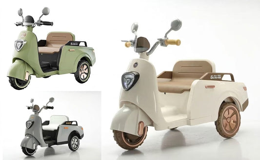Vintage Style Kid's Electric Three-Wheeler Scooter