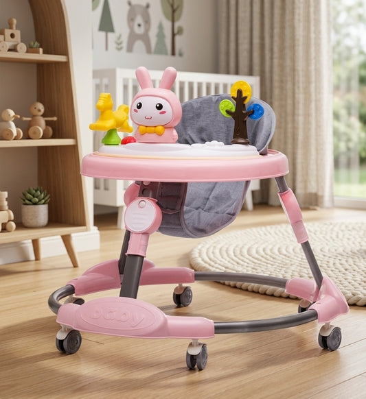 Pink Interactive Baby Walker