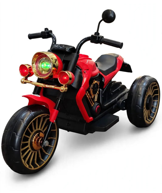 Gold Panther - Kids Electric 3-Wheel Chopper Bike with 2 Motors & Gold Wheels