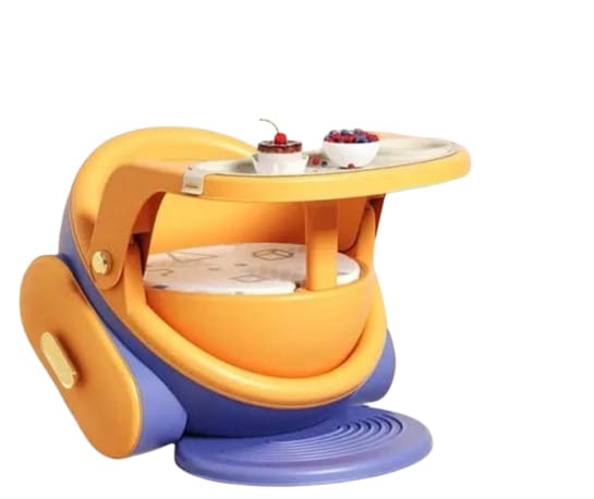 Yellow & Purple Floor Baby Feeding Seat