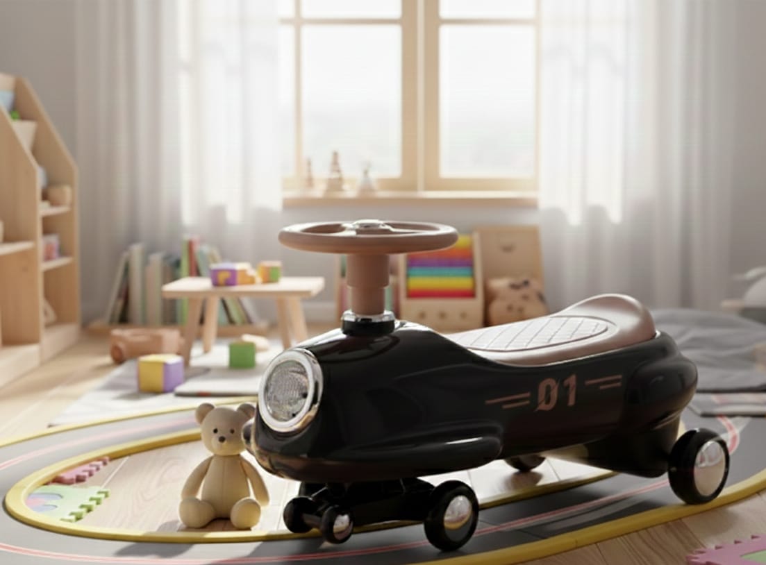 Retro Vintage Style Kids Ride-On Car